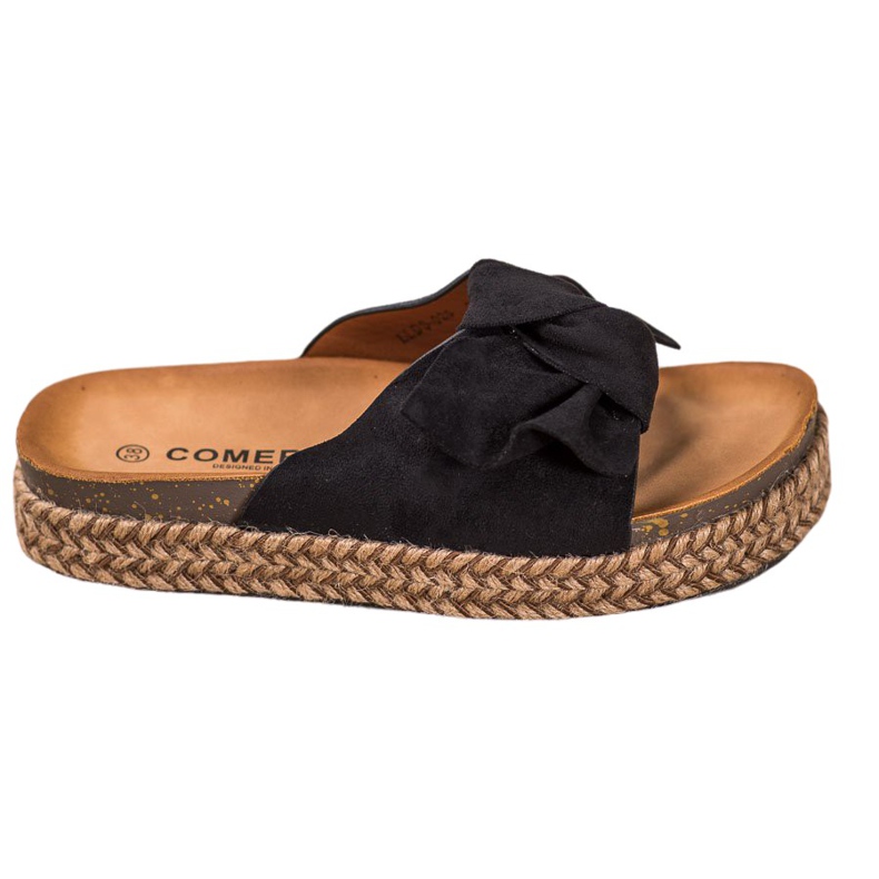 Comer Pantofole Su Una Piattaforma Alta nero