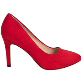 Evento Tacchi in pelle scamosciata rosso