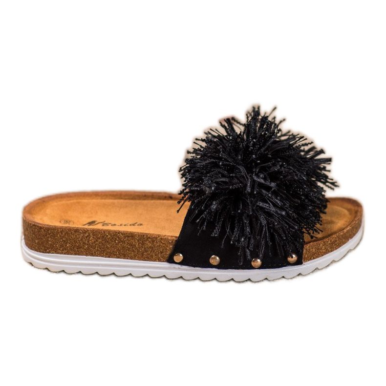 SHELOVET Pantofole nere alla moda nero