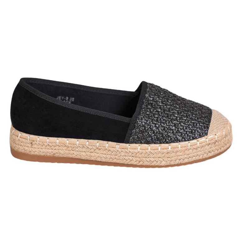 SHELOVET Espadrillas intrecciate nero multicolore
