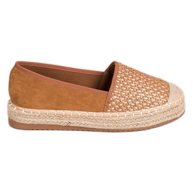 SHELOVET Espadrillas intrecciate marrone