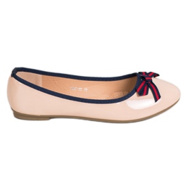 SHELOVET Ballerina con un fiocco marrone rosso blu navy