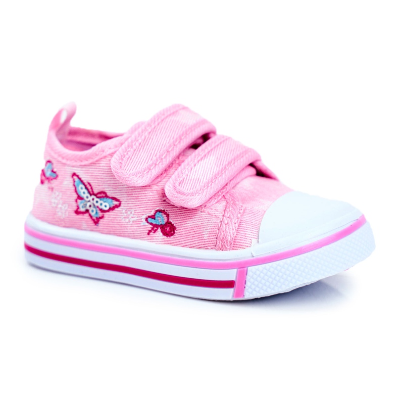 Le Scarpe Sneakers Bambini Rosa Junalo Velcro