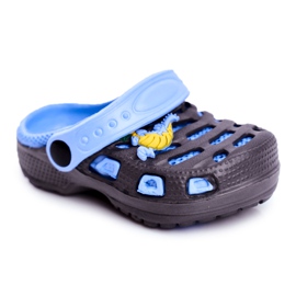 Giolan Pantofole in schiuma per bambini Kroks Small Dragon blu navy blu