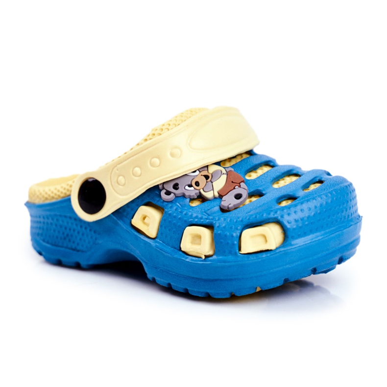 Giolan Pantofole in schiuma per bambini Kroks Small Koala blu giallo