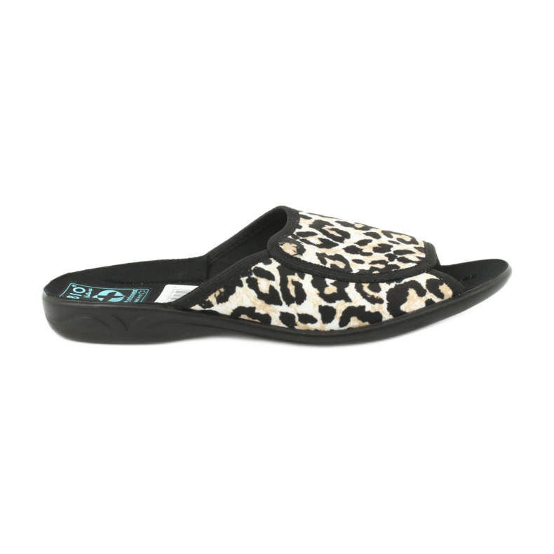 Adanex 13795 pantofole da donna pantera beige nero