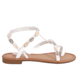 Infradito bianche con conchiglie JH121 White bianco