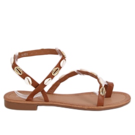Camel JH121 Infradito Camel con conchiglie marrone
