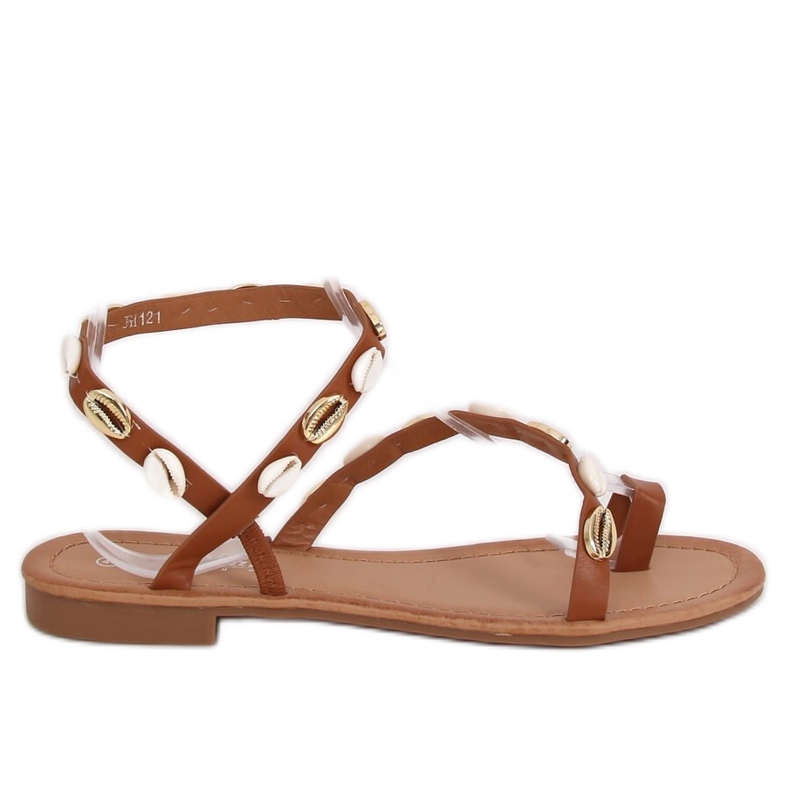Camel JH121 Infradito Camel con conchiglie marrone