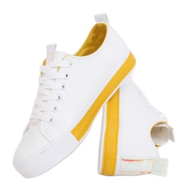 Sneakers da donna bianche LA70P Gialle bianco