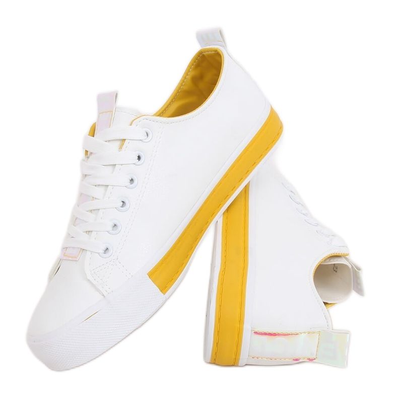 Sneakers da donna bianche LA70P Gialle bianca