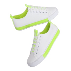 Sneakers da donna bianche LA70P Verde bianco