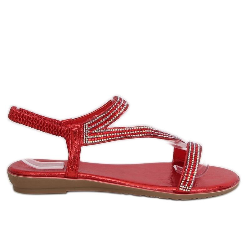 KM-33 Sandali rossi asimmetrici rossi rosso