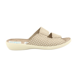 Pantofole elastiche Adanex 22862 bianca marrone