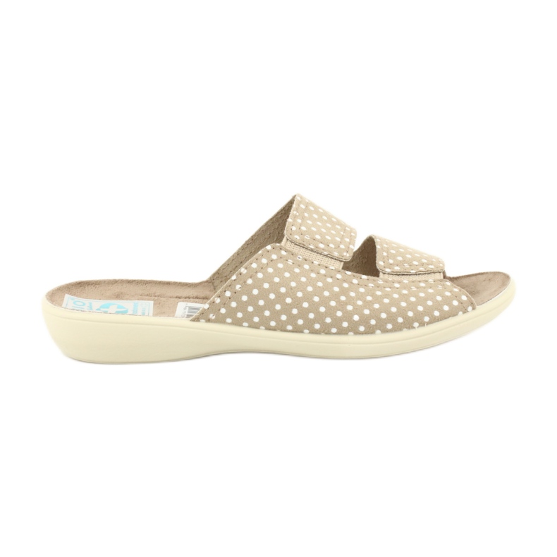 Pantofole elastiche Adanex 22862 bianca marrone