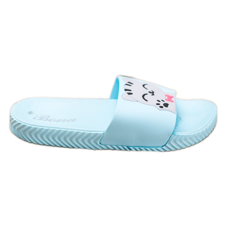 Bona Pantofole Blu Con Applicazione