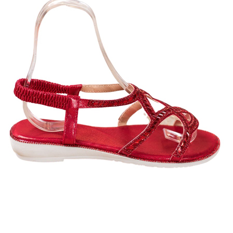 Marquiz Sandali Rossi Con Cristalli rosso