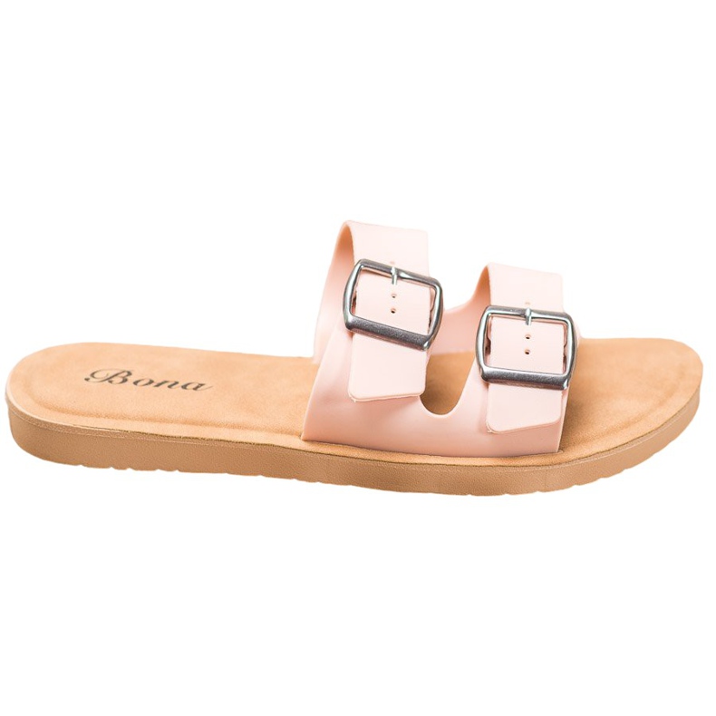 Bona Pantofole Classiche Con Fibbia rosa