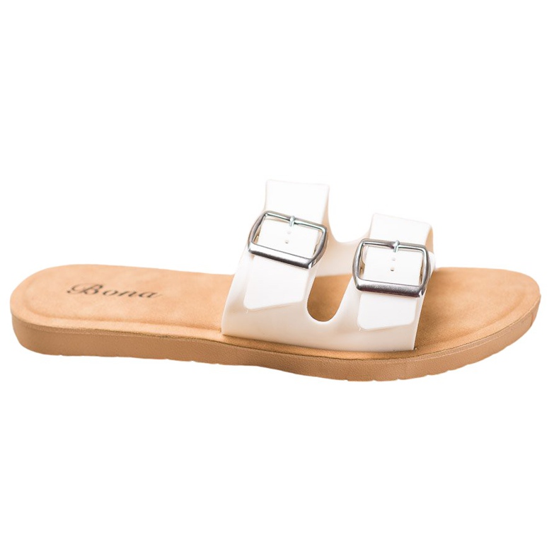 Bona Pantofole Classiche Con Fibbia bianca