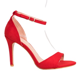 SHELOVET Tacchi classici in pelle scamosciata rosso