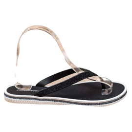 Bona Infradito Con Glitter nero