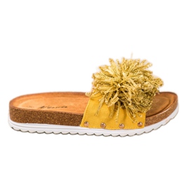 SHELOVET Eleganti pantofole gialle giallo