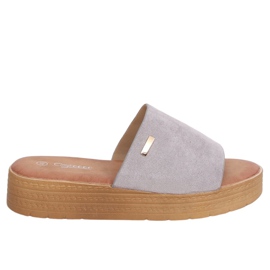 Grigio Pantofole grigie da donna G-576 Grey