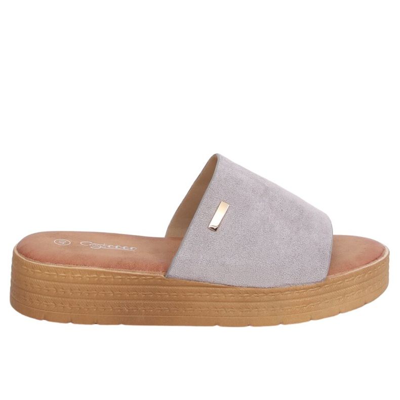 Grigio Pantofole grigie da donna G-576 Grey