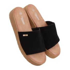 Pantofole nere da donna nere G-576 Black nero
