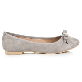 Vices Ballerine in camoscio grigio