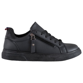SHELOVET Scarpe sportive con cerniera decorativa nero