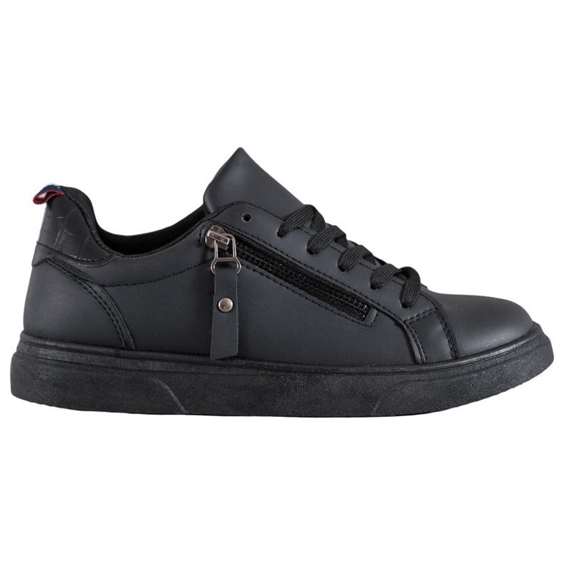 SHELOVET Scarpe sportive con cerniera decorativa nero