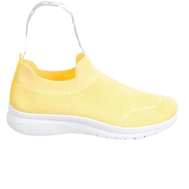 SHELOVET Scarpe da ginnastica senza lacci giallo