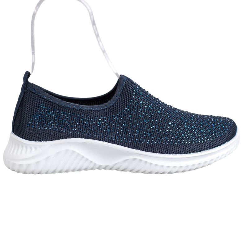Super Mode Scarpe sportive con cristalli blu