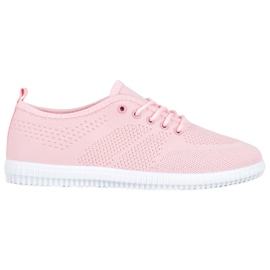 SHELOVET Sneakers traforate allacciate rosa