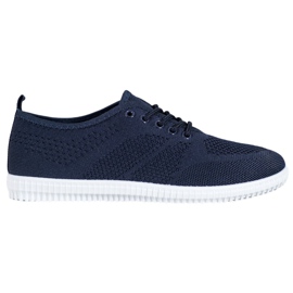 SHELOVET Sneakers traforate allacciate blu