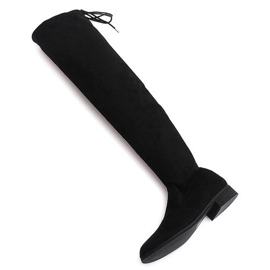 Stivali Alti Scamosciati Lycra 3037 Nero bianco