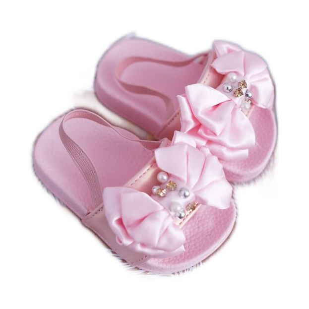FRROCK Ciabatte Bambina Fiocco Rosa Perla Senari giallo