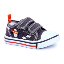 PL1 Sneakers Bambini Grigie Nimalo Velcro grigio