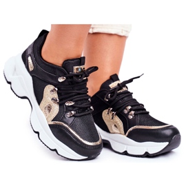 SEA Scarpe Sportive Donna Nere Oro Pechino nero giallo