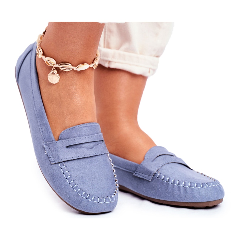 PS1 Mocassini Donna Panno Blu Panay