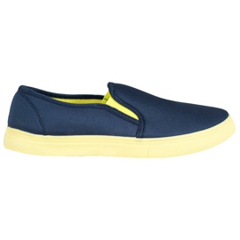 Bona Slip On Con Suola Neon blu navy