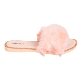 Bona Pantofole Alla Moda Con Pelliccia multicolore arancia