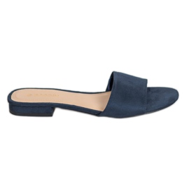Goodin Infradito su un tacco piatto blu navy