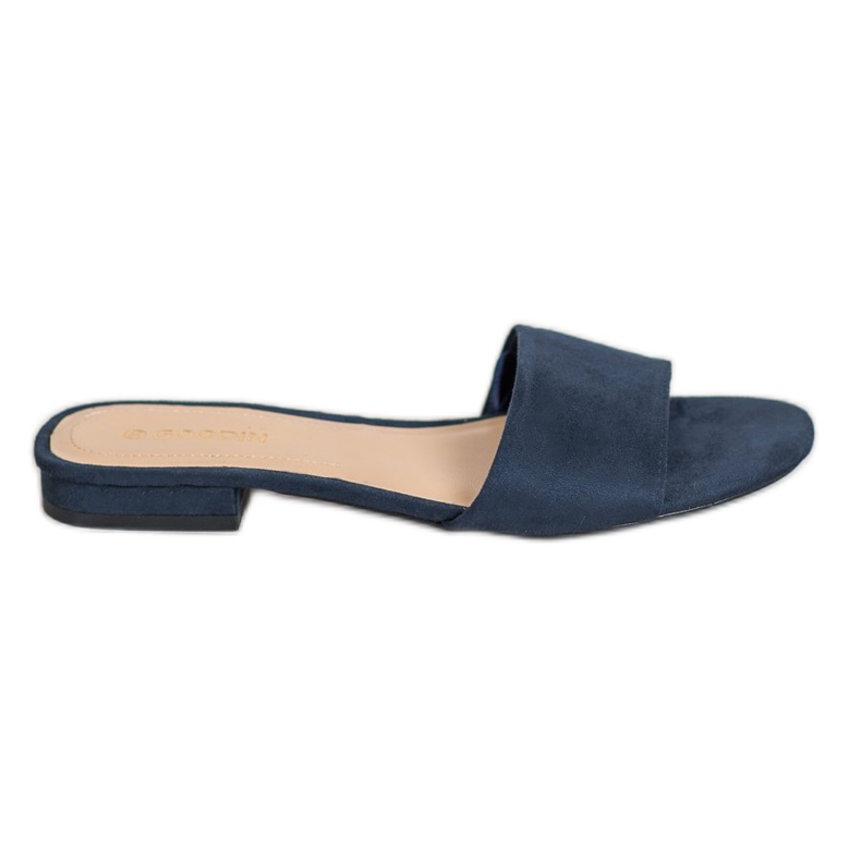 Goodin Infradito su un tacco piatto blu navy