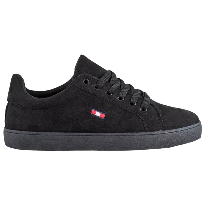 SHELOVET Scarpe sportive in pelle scamosciata nero