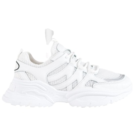 SHELOVET Comode scarpe da ginnastica bianche bianco