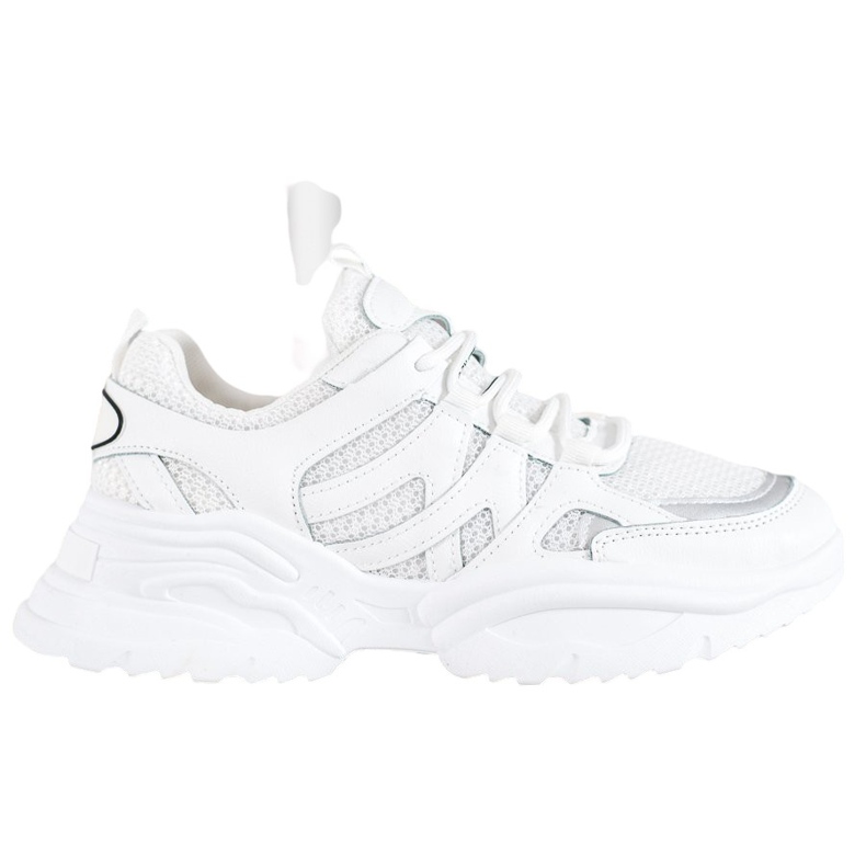 SHELOVET Comode scarpe da ginnastica bianche bianca