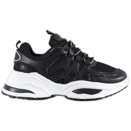 SHELOVET Comode scarpe da ginnastica nere nero