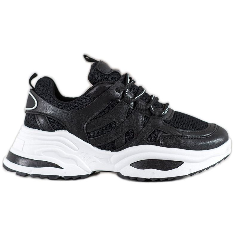 SHELOVET Comode scarpe da ginnastica nere nero